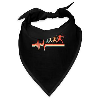 Bogenjagd Bogenjäger Ekg Heartbeat - Bandana - Schwarz - Vorne