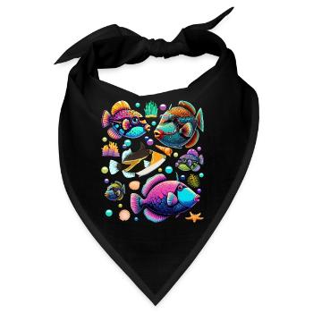 Humuhumunukunukuapua'a Hawaiianischer Riff-Drücker - Bandana - Schwarz - Vorne