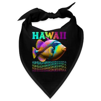 Humuhumunukunukuapua'a Hawaiianischer Riff-Drücker - Bandana - Schwarz - Vorne