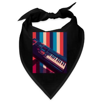 Keytar Keyboard Geschenk - Bandana - Schwarz - Vorne