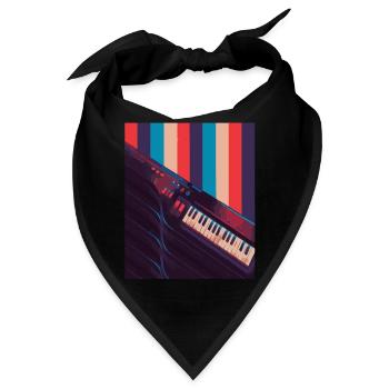 Keytar Keyboard Geschenk - Bandana - Schwarz - Vorne