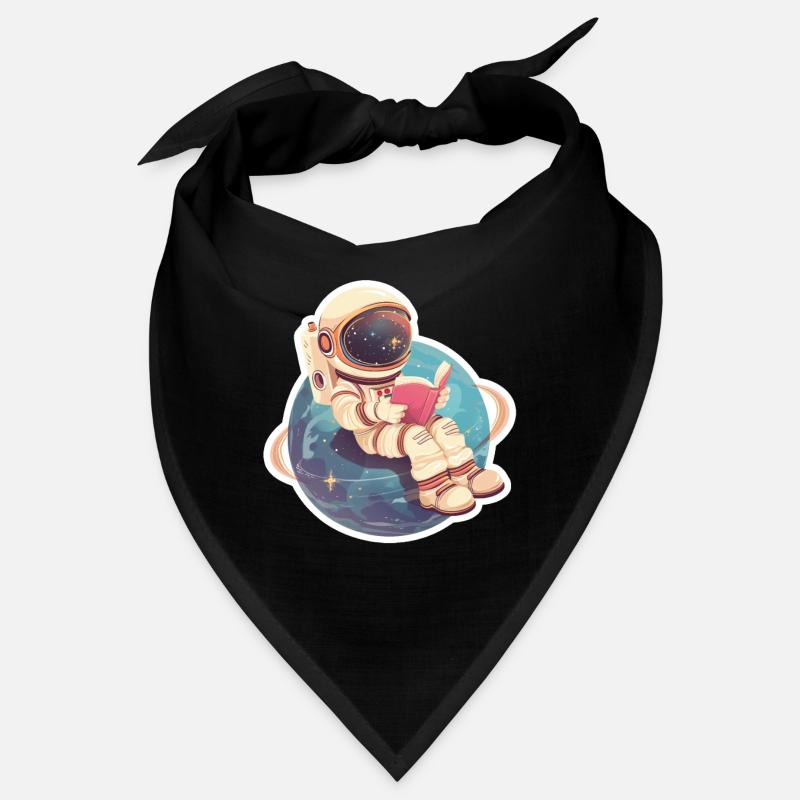 Astronaute mignon lisant un livre dans l’espace Bandana