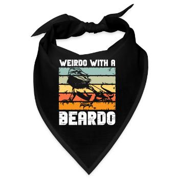 Bärde Drachenliebhaber Pogona Reptile Eidechse - Bandana - Schwarz - Vorne