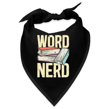 Reading Word Nerd Literature Reading Books Reader - Bandana - Schwarz - Vorne