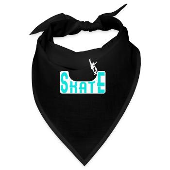 Skate Halfpipe Skateboard - Bandana - Schwarz - Vorne
