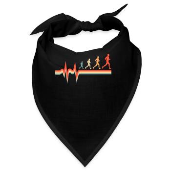 Ultramarathon Ekg Heartbeat - Bandana - Schwarz - Vorne