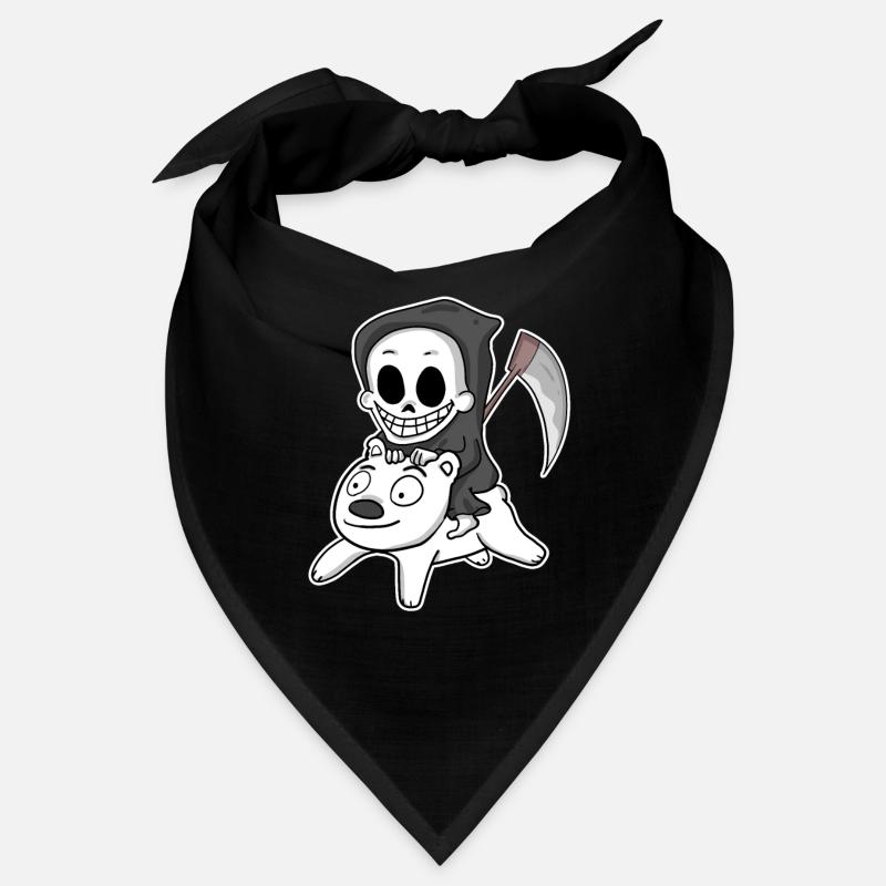 Grim Reaper Polar Bear Motif Bandana