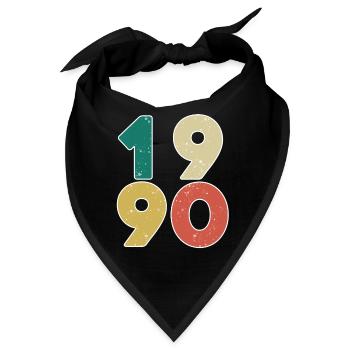 1990 - Jahrgang 1990 - Baujahr 1990 - Bandana - Schwarz - Vorne