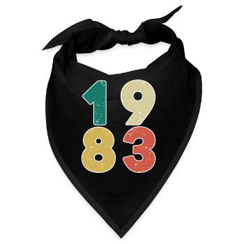 1983 - Jahrgang 1983 - Baujahr 1983 - Bandana - Schwarz - Vorne