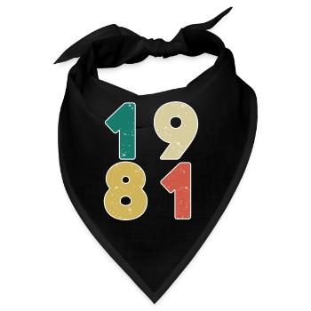 1981 - Jahrgang 1981 - Baujahr 1981 - Bandana - Schwarz - Vorne