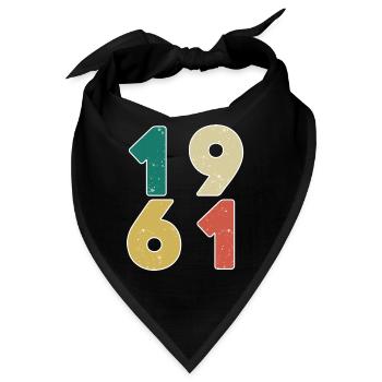 1961 - Jahrgang 1961 - Baujahr 1961 - Bandana - Schwarz - Vorne