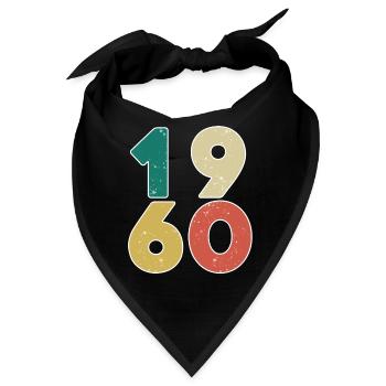 1960 - Jahrgang 1960 - Baujahr 1960 - Bandana - Schwarz - Vorne
