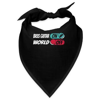 Bassist Bass Gitarre Basser - Bandana - Schwarz - Vorne