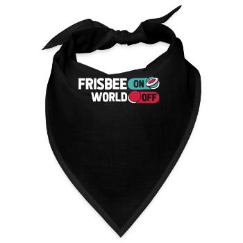 Frisbee Frisbee On World Off - Bandana - Schwarz - Vorne