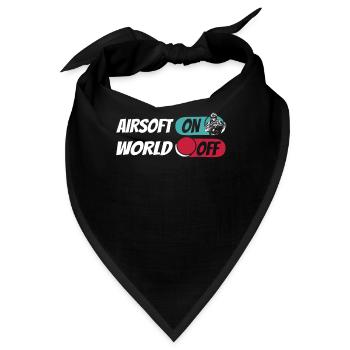 Airsoft Airsoft On World Off - Bandana - Schwarz - Vorne