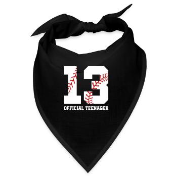 Teenager Teenie Teen Teens Teeny Geschenk - Bandana - Schwarz - Vorne