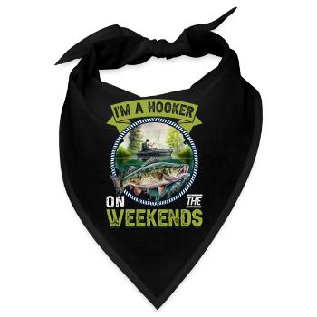 Ich bin ein Hooke an den Wochenenden - Bandana - Schwarz - Vorne