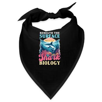 Biologe Hailiebhaber unter der Oberfläche: Shark Biolo - Bandana - Schwarz - Vorne