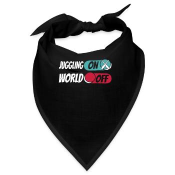 Jonglieren Jongleur Juggling On World Off - Bandana - Schwarz - Vorne