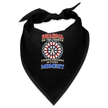 Patriotischer Buddhist, der jeden Moment Freiheit findet - Bandana - Schwarz - Vorne