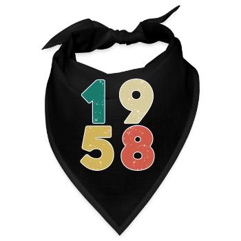 1958 - Jahrgang 1958 - Baujahr 1958 - Bandana - Schwarz - Vorne