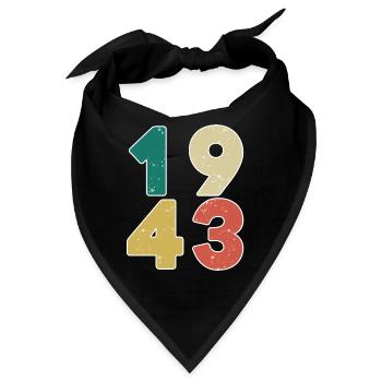 1943 - Jahrgang 1943 - Baujahr 1943 - Bandana - Schwarz - Vorne