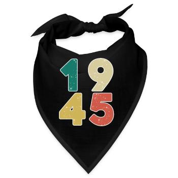 1945 - Jahrgang 1945 - Baujahr 1945 - Bandana - Schwarz - Vorne