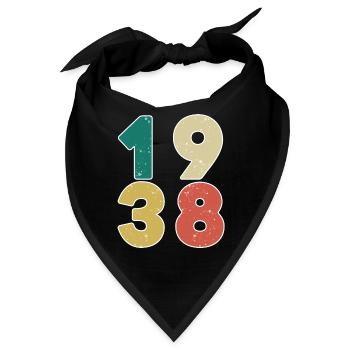 1938 - Jahrgang 1938 - Baujahr 1938 - Bandana - Schwarz - Vorne