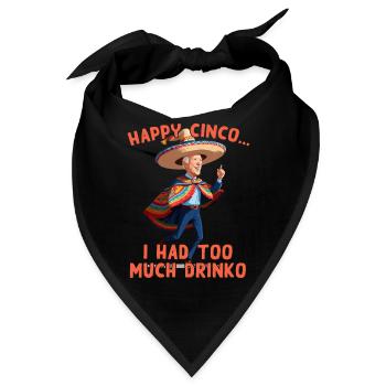 Lustig Verwirrter Präsident Satire Mexikanischer - Bandana - Schwarz - Vorne