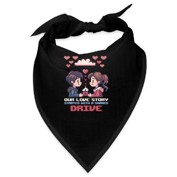 Geek-Liebe Unsere Liebesgeschichte begann mit einem geteilten Dri - Bandana - Schwarz - Vorne