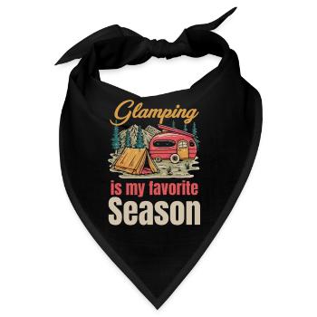 Glamping Ist Meine Lieblingsjahreszeit Lustiger - Bandana - Schwarz - Vorne