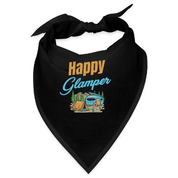 Happy Glamper Funny Hiker Adventure S'mores - Bandana - Schwarz - Vorne