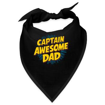 Captain Awesome Dad Einzigartiger Stil - Bandana - Schwarz - Vorne