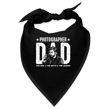 Photographer Dad The Idol The Myth Camera Lover - Bandana - Schwarz - Vorne