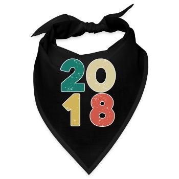 2018 - Jahrgang 2018 - Baujahr 2018 - Bandana - Schwarz - Vorne