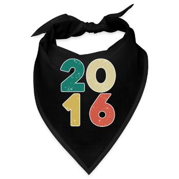 2016 - Jahrgang 2016 - Baujahr 2016 - Bandana - Schwarz - Vorne