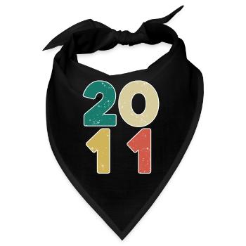 2011 - Jahrgang 2011 - Baujahr 2011 - Bandana - Schwarz - Vorne