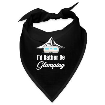 I'd Rather Be Glamping Funny Glamper Hiker - Bandana - Schwarz - Vorne