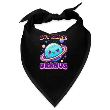 Uranus hat Ringe? Uranus hat welche! - Bandana - Schwarz - Vorne