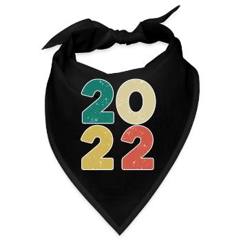 2022 - Jahrgang 2022 - Baujahr 2022 - Bandana - Schwarz - Vorne