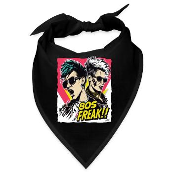 Popmusik-Kultur und 80er-Jahre-Freak - Bandana - Schwarz - Vorne