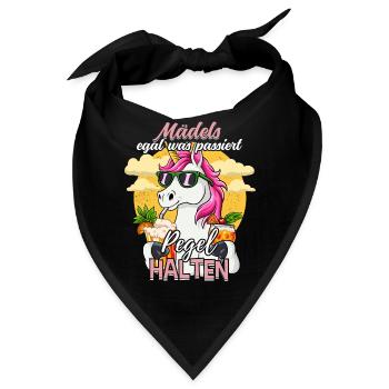 Mädels Egal Was Passiert Pegel Halten - Bandana - Schwarz - Vorne