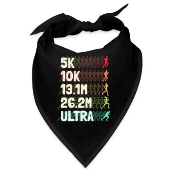 Ultramarathon Marathon Läufer Laufen - Bandana - Schwarz - Vorne
