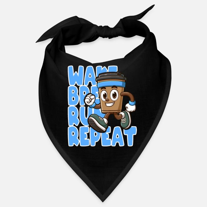Wake Up, Brew, Run, Repeat Motivation Bandana