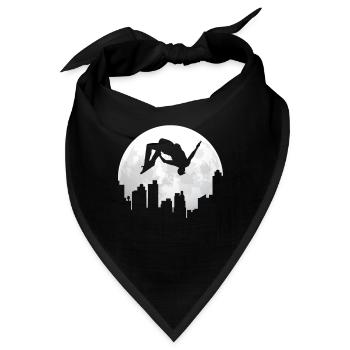 Parkour Parkur Parcur Sport Geschenk - Bandana - Schwarz - Vorne
