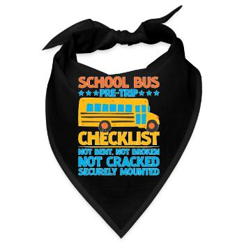 School Bus Pre-trip Checklist, Not Bent, 5 - Bandana - Schwarz - Vorne