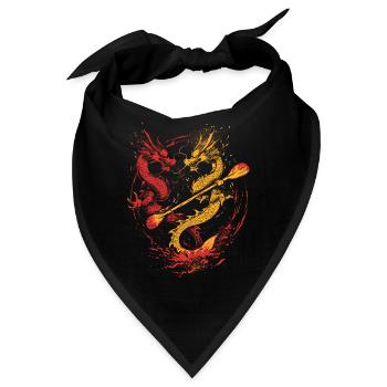 Lustiges Drachenboot-paddel - Bandana - Schwarz - Vorne