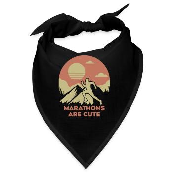 Marathons sind süß Ultramarathon - Bandana - Schwarz - Vorne