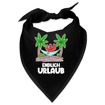 Urlaub Ferien Frei - Bandana - Schwarz - Vorne