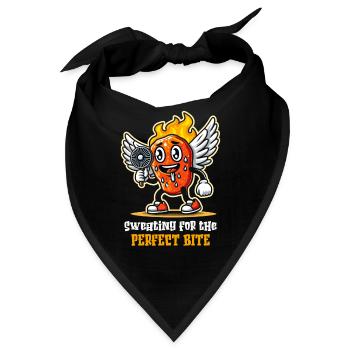 Hot Chicken Wings Spicy Wings Buffalo Wings - Bandana - Schwarz - Vorne